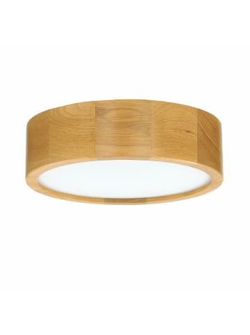 Licht-Erlebnisse Deckenlampe Ø 27 x (H)8 cm in Eiche