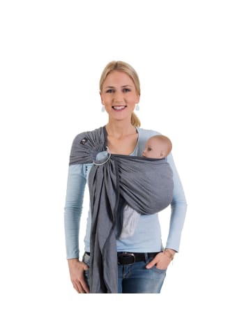 Hoppediz Babytragetuch Ring-Sling in London weiß