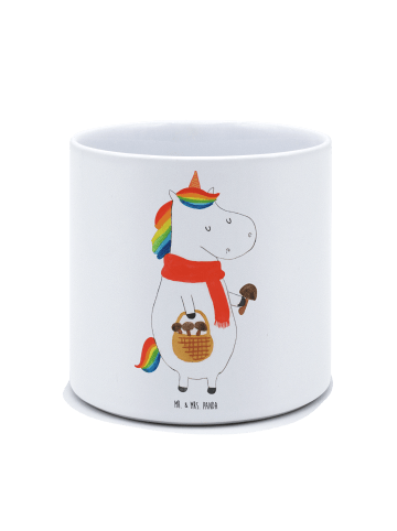 Mr. & Mrs. Panda Pflanzenkübel groß Einhorn Pilz ohne Spruch in Weiß