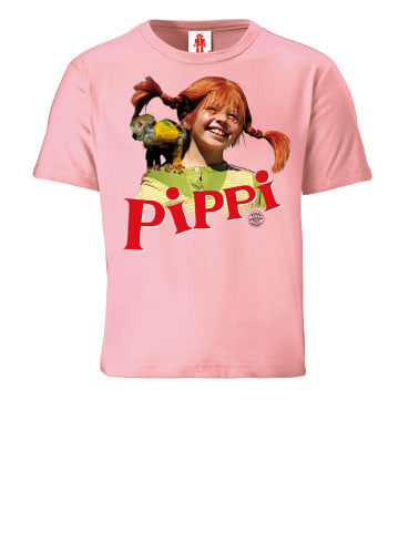 Logoshirt T-Shirt Langstrumpf & Herr Nilsson in rosa
