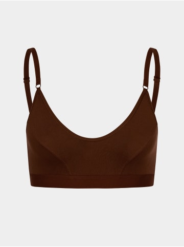 Erlich Textil  Edith Bustier - verstellbare Träger, Edith Bustier bügellos aus Modal - verstellbare Träger in umbra