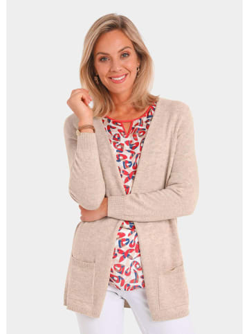 GOLDNER Kaschmirstrickjacke in bisquit