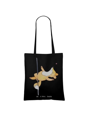 Mr. & Mrs. Panda Stofftasche Fuchs PoledanZeichen ohne Spruch in Schwarz