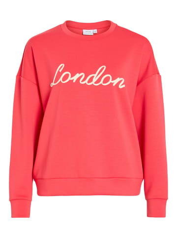 Vila Langärmeliges Sweatshirt in Hibiscus