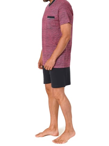 NORMANN Schlafanzug kurzarm Shorty Pyjama - 66941 in bordeaux