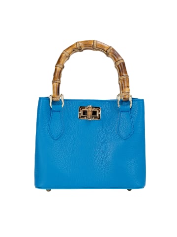 faina Henkeltasche Aus Leder in Blaue Aster