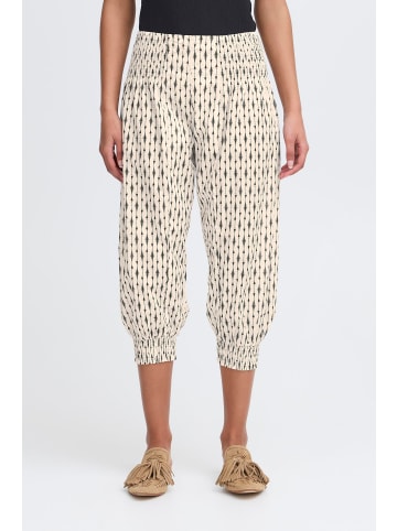 PULZ Jeans Pants Suiting PZJILL regular fit in Off White Black Graphic Print