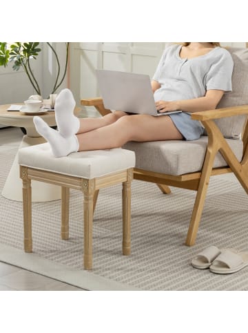 HOMCOM Sitzhocker-42L x 32B x 46,5H cm-Beige