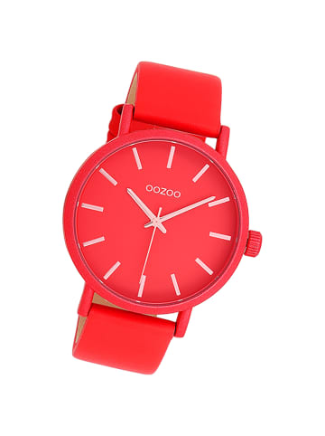 Oozoo Analog-Armbanduhr Oozoo Timepieces rot groß (ca. 42mm)