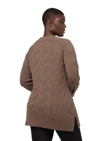 Ulla Popken Pullover in blassbraun