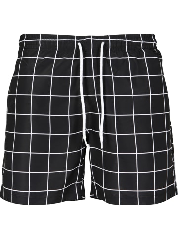 Urban Classics Badeshorts in black/white