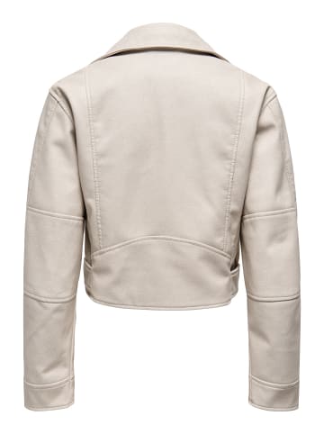 ONLY Lederjacke in Pumice Stone