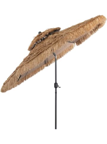 COSTWAY Sonnenschirm Hawaii 300 cm in Braun