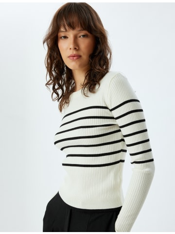 KOTON Sweater in Schwarz Gestreift