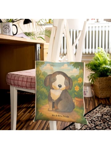 Mr. & Mrs. Panda Shopper-Tasche Hund Entspannen Design ohne Spruch in Weiß