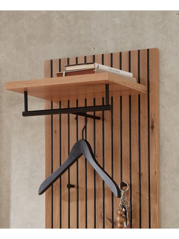 home24 Garderobenpaneel Besco mit Kleiderstange in Braun