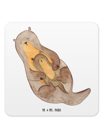Mr. & Mrs. Panda Coaster Otter Kind ohne Spruch in Weiß