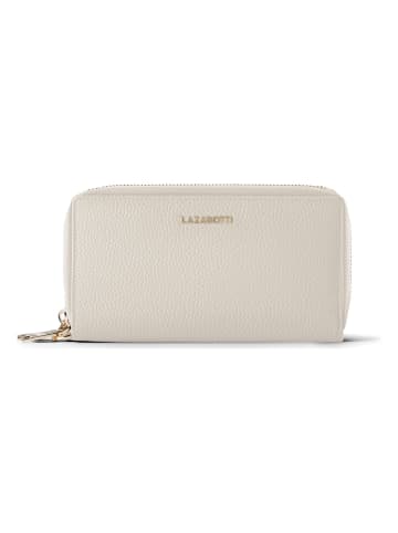 Lazarotti Bologna Leather XL Double Zip-Around Geldbörse RFID Leder 20 cm in cream