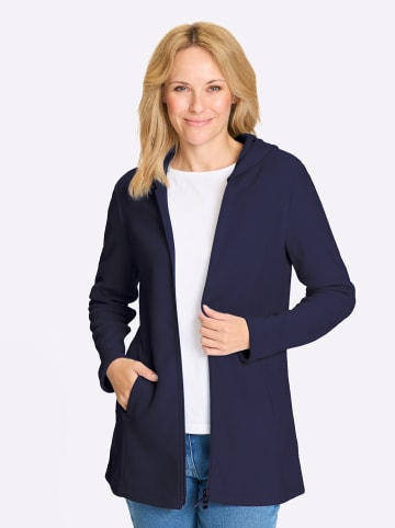 Sieh an! Long-Fleecejacke in marine