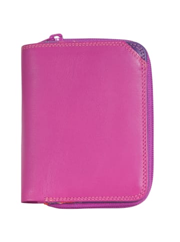 MYWALIT Small Wallet Geldbörse Leder 10 cm in sangria multi