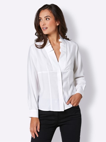 creation L Langarm-Bluse in weiß
