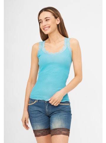 TOOCHE Shirt & Top "Lace Tank" in trkis