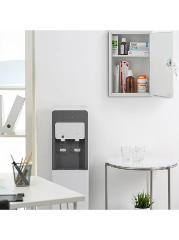 relaxdays Medizinschrank in Weiß/ Grün - (B)21,5 x (H)32 x (T)9,5 cm