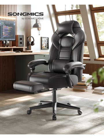 SONGMICS Bürostuhl Cathy in Schwarz - (B)70 x (H)134 x (T)70 cm