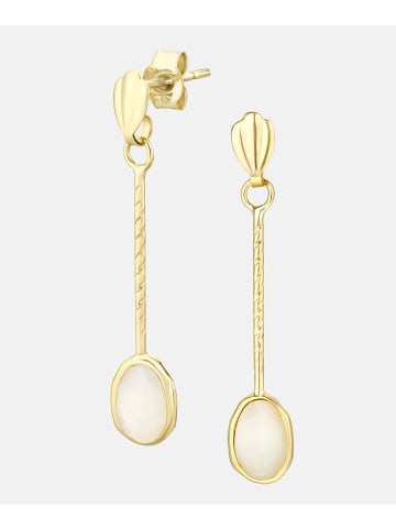 Vanlere Ohrhänger aus 375 Gelbgold mit Opal