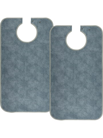 Erwin Müller XXL-Speiseschürze 2er-Pack in grau/blau