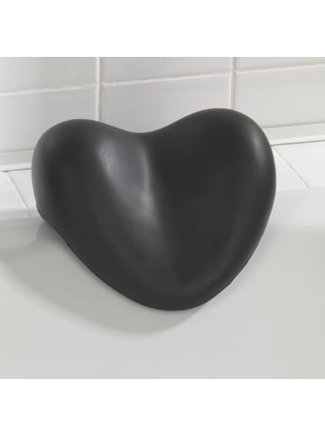 Wenko Badewannenkissen in Herzform in Schwarz, (B) 25 x (H) 20,5 x (L) 11 cm