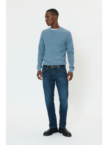 Matinique Strickpullover MAlagoon Gerade Passform in Captain's Blue Melange