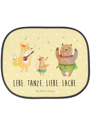 Mr. & Mrs. Panda sonnenschutz Waldtiere Aloha mit Spruch in Gelb Pastell