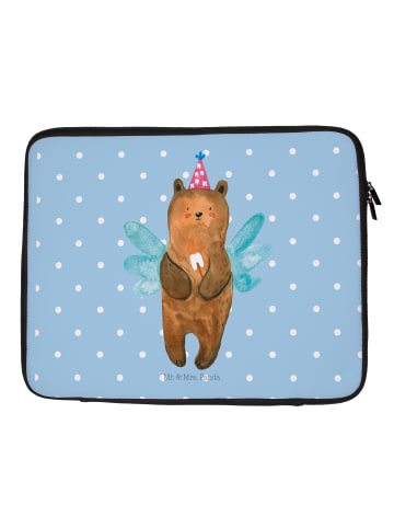 Mr. & Mrs. Panda Hülle Laptop Bär Zahnfee ohne Spruch in Blau Pastell
