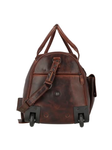 Greenburry Rugged 2 Rollen Reisetasche Leder 53 cm in brown