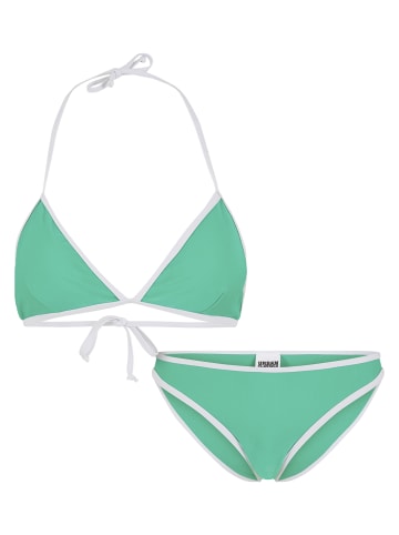 Urban Classics Bikini in froggreen/white