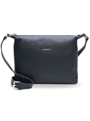 Lazarotti Bologna Leather Umhängetasche Leder 25 cm in navy