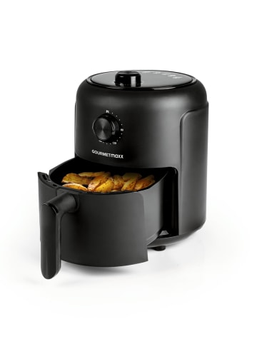 Gourmet Maxx Heißluft-Fritteuse Mechanisch 2,3l 1000W schwarz Schwarz