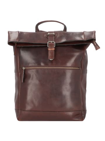 Leonhard Heyden Roma Business-Rucksack Leder 40 cm Laptopfach braun