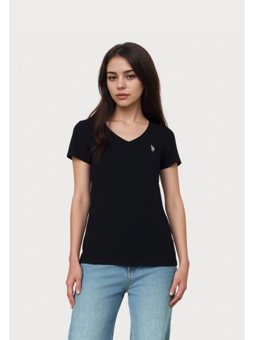 U.S. Polo Assn. T-Shirt 'V-Neck' in schwarz