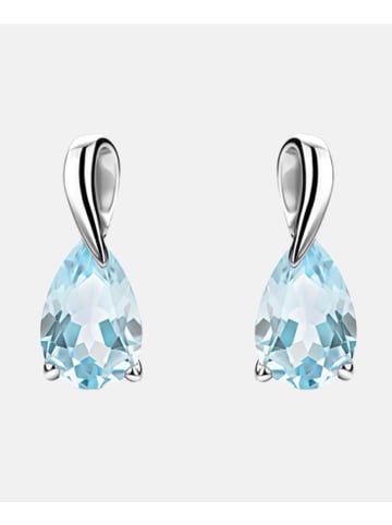 Diamant L'éternel Ohrstecker aus 375 Weißgold mit Topas
