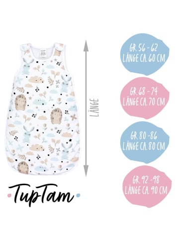 TupTam Baby Ganzjahres Schlafsack Wattiert in beige/weiß