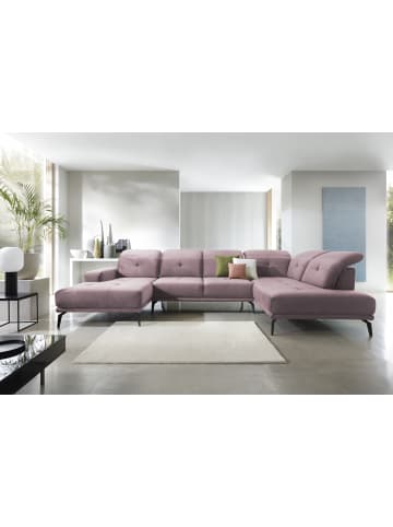 MF Design Brita Recamiere Rechts in Staubige Rose -  (L) 205 x (B) 350 x (H) 107 cm