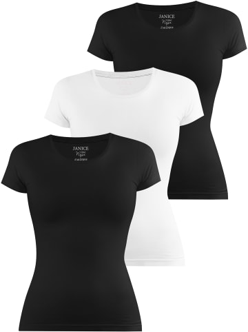 Janice Nysa in Schwarz/Weiß/Schwarz