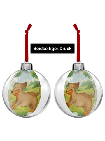 Mr. & Mrs. Panda Weihnachtsbaumschmuck Hund Dackel Design ohne S... in Weiß