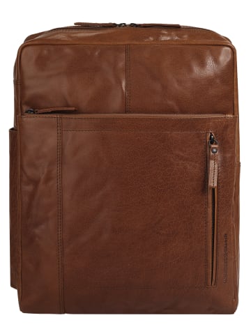 SPIKES & SPARROW Rucksack echt Leder in cognac