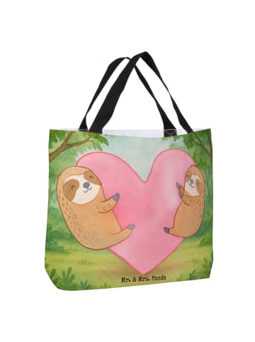Mr. & Mrs. Panda Schultasche Faultiere Herz Design ohne Spruch in Weiß