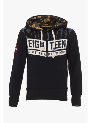 PLUS EIGHTEEN Herren Kapuzenpullover in Schwarz