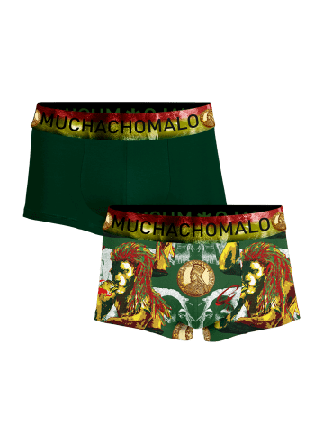 Muchachomalo 2er-Set: Boxershorts in Multicolor/Green