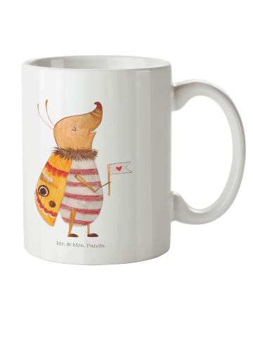 Mr. & Mrs. Panda Kindertasse Nachtfalter Fähnchen ohne Spruch in Weiß